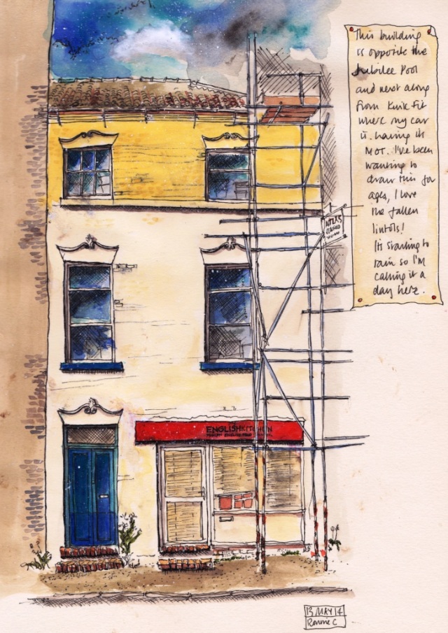 Pen and ink sketch of 7 Brunswick St