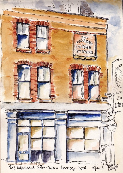 Sketch of the Alexandra Coffee tavern Bavaria Road